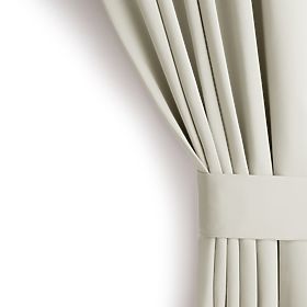 RESTILO zaves BLACKOUT kremna barva, klasičen stil, srebrne obročki, material bl