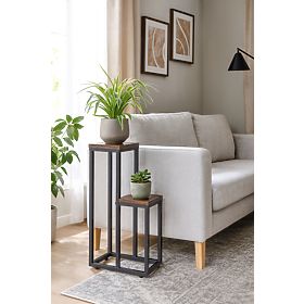 Samostoječe stojalo za rože z dvema policama loft ModernHome