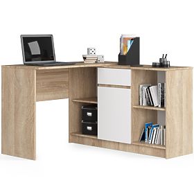 SESTAV CLP B-17 KOMODA + PISALNA MIZA PK SONOMA / BELA