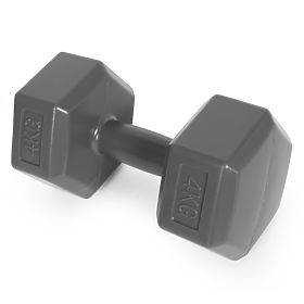 Šestkotni ročki set 2x4 kg uteži za vadbo fitnes sive ModernHome