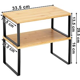Set 2 bambusovih polic GINGER, Halmar