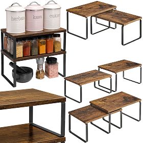 Set 2 bambusovih polic GINGER RUSTIC