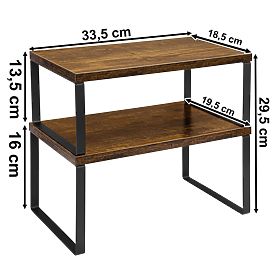 Set 2 bambusovih polic GINGER RUSTIC