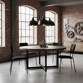 Set 4 žametnih stolov za jedilnico in dnevno sobo črni ModernHome, MODERNHOME