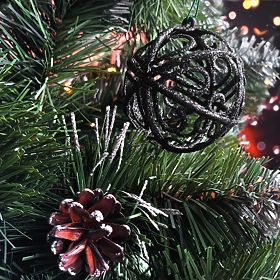 SET BOŽIČNIH KROGEL ČRNA 6 KOS KL-21X25, Tutumi