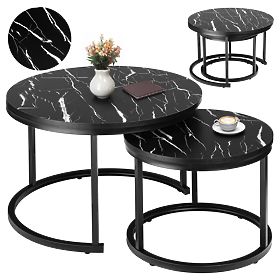 Set dveh loft mizic Galen Črni Marmor