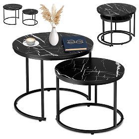 Set dveh loft mizic Galen Small Črni Marmor, Halmar