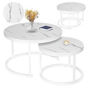 Set dveh mizic Beli Galen Beli Marmor, Halmar