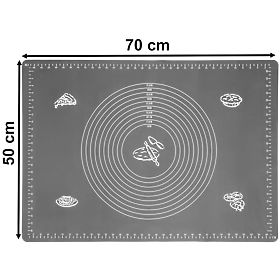 Silikonska delovna plošča SELMA grafitna 70x50 cm