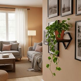 Stenska cvetlična stojala viseča polica za rože dekoracija loft diamant ModernHome, MODERNHOME