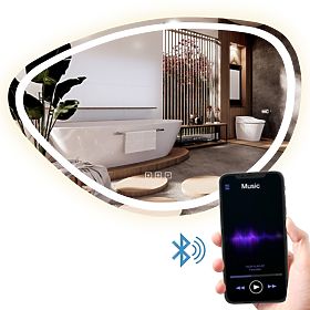 STENSKO LED OGLEDALO S FUNKCIJO BLUETOOTH 70x100cm FOG, Rea