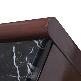 Štirivratna komoda Loren, bordo/rjava, marmor, sijaj