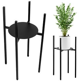 Stojalo za rože loft Torre 60 cm črno