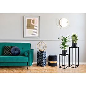 Stojalo za rože Piatto loft 60 cm črno