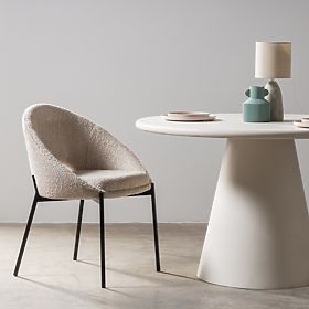 Stol s odprtino v naslonjalu Luigi bež/črne noge, lectus