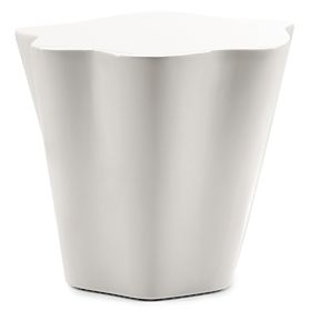 Stranska miza Bow 49 cm, sivo-bež, sijajna, zaobljene oblike, lectus