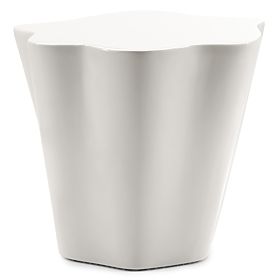 Stranska miza Bow 49 cm, sivo-bež, sijajna, zaobljene oblike, lectus