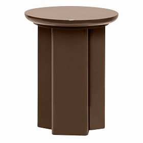 Stranska miza Brie 40 cm, svetlo rjava, mocha, sijajna