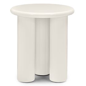 Stranska mizica Blair 40 cm, kremna, sijoča, lectus