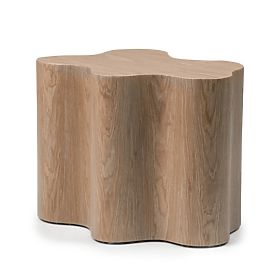 Stranska mizica Cosmo 66 cm, oreh, zaobljene oblike