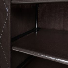 Tekstilna omara za čevlje Vitto - rjava