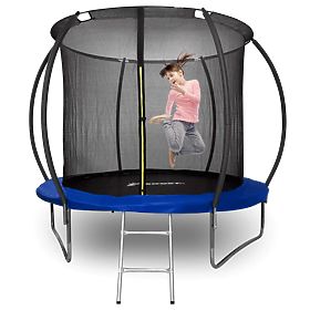 Trampolin s mrežo in lestev HENZEN 244 cm modra FT 8