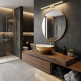 Umivalnik na pultu Rea Sofia Gold / White