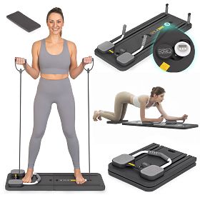 Večnamenska zložljiva deska za pilates reformer z LCD zaslonom in ekspanderji ModernHome, MODERNHOME