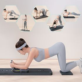Večnamenska zložljiva deska za pilates reformer z LCD zaslonom in ekspanderji ModernHome, MODERNHOME