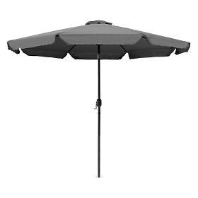 Velik vrtni senčnik 3m poševen s ročico siv