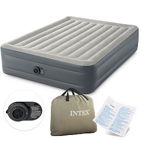 Velika napihljiva vzmetnica 203x152 cm z vgrajeno črpalko INTEX 64126, INTEX