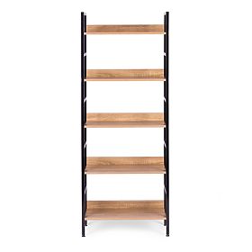Visoka loft polica s 5 policami kov MDF ModernHome, MODERNHOME