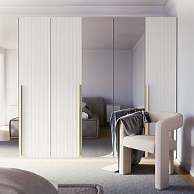 Vrata za omaro Neroli, 45,6 cm, enojni utori, bela, lectus