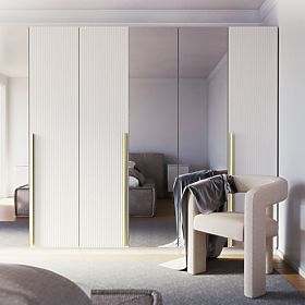 Vrata za omaro Neroli, 45,6 cm, enojni utori, bela, lectus