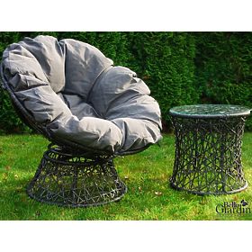 Vrtljiv stol iz sivega tehnoratana TWIST