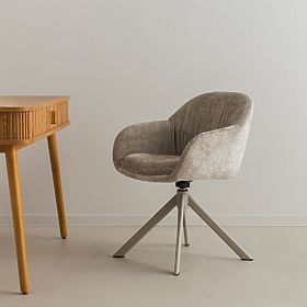 Vrtljiv stol Kairo, bež, lectus