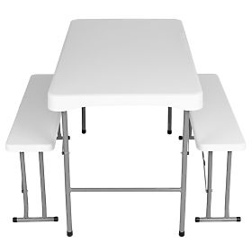 Vrtna catering garnitura STANLEY miza + 2 klopi