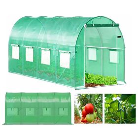 Vrtni folijski tunel rastlinjak 6x3x2 m 18 m² kovinski okvir UV folija, Bauerkraft