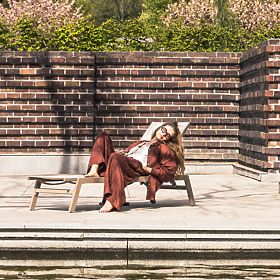 Vrtni ležalnik Shelly nastavljiv, aluminijast, bež