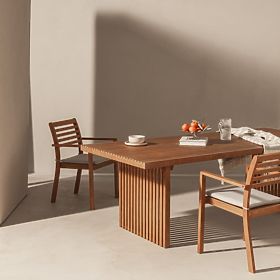 Vrtni stol Familis ll evkaliptov les FSC, videz tika, svetlo siva