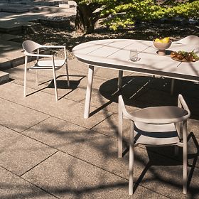 Vrtni stol Marinelli, aluminij, svetlo bež, lectus