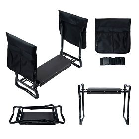 Zložljiv klečeči stol za delo na vrtu z orodnim pasom in 2 organizatorjema, LONGWELL INDUSTRIAL LTD