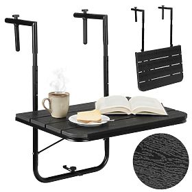 Zložljiva balkonska miza ARETTO črna