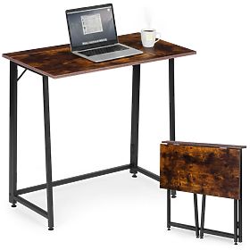 Zložljiva računalniška miza 80x45 cm miza za prenosni računalnik loft starinski oreh ModernHome, MODERNHOME