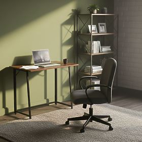 Zložljiva računalniška miza 80x45 cm miza za prenosnik loft temni oreh ModernHome, MODERNHOME