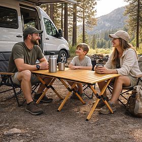 Zložljiva turistična miza 120x60 cm kamping z vrečko MultiGarden