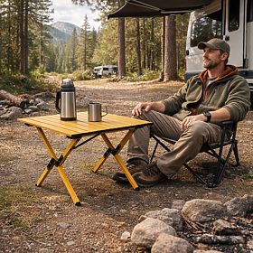 Zložljiva turistična miza 60x60 cm kamping z vrečko MultiGarden